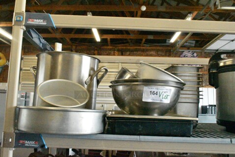 ALL ONE MONEY! Lot of Various Items Including Drop In Bins, Round Baking Pans and Bowls. 