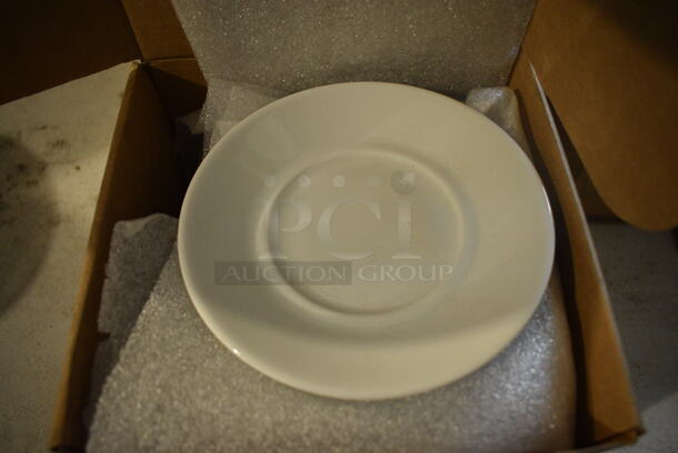 10 White Ceramic Saucers. 6x6x1. 10 Times Your Bid!