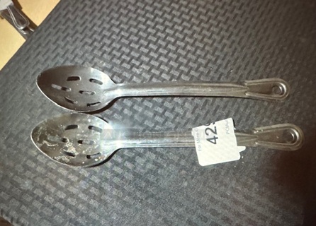 Stainless Steel Slotted Spoon. 2XBID