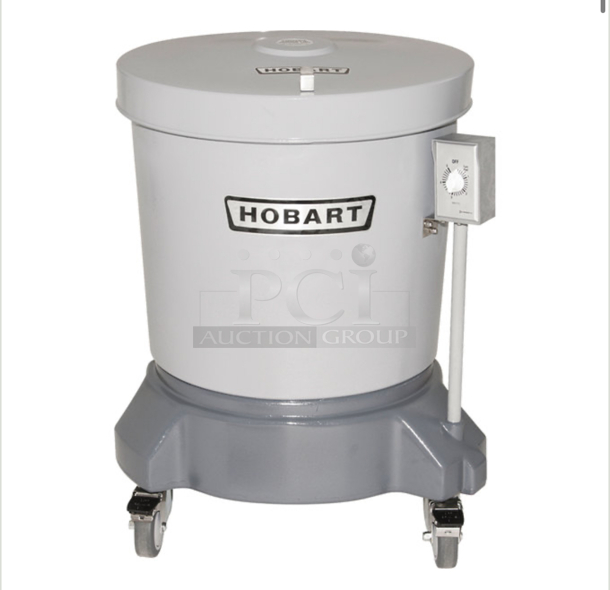 BRAND NEW SCRATCH AND DENT! 2023 Hobart SDPE Metal Commercial Lettuce Spinner Salad Spinner on Commercial Casters. 115 Volts, 1 Phase. Tested and Working!