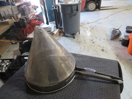 One Stainless Steel Cone Strainer.