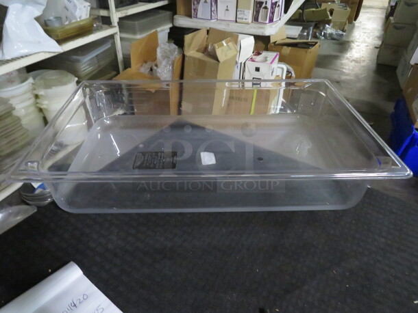 One NEW Vollrath Full Size 4 Inch Deep Clear Food Storage Container. #8004410 - Item #1117601