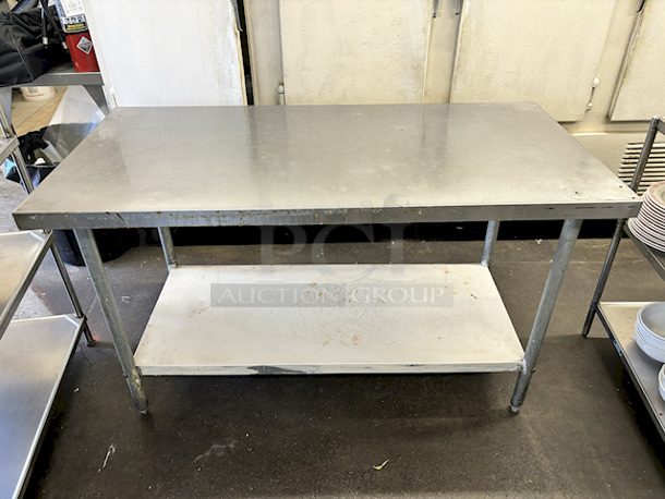 5ft Duke E-400M Stainless Steel Work Table With Under-shelf. 60x29-1/2x35