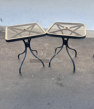 Excellent Metal Restaurant Patio Table Black