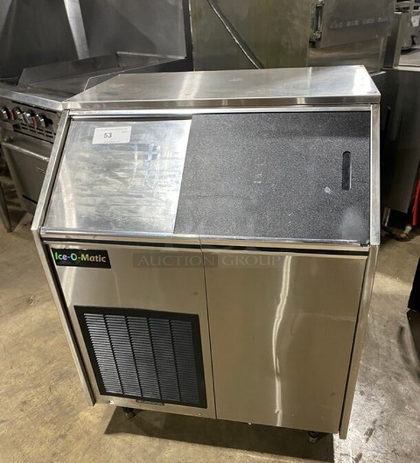 Ice-O-Matic Commercial Undercounter Ice Maker Machine! All Stainless Steel! On Legs! Model: EF250A32S SN: 09091280012386! 115V 60HZ 1 Phase!