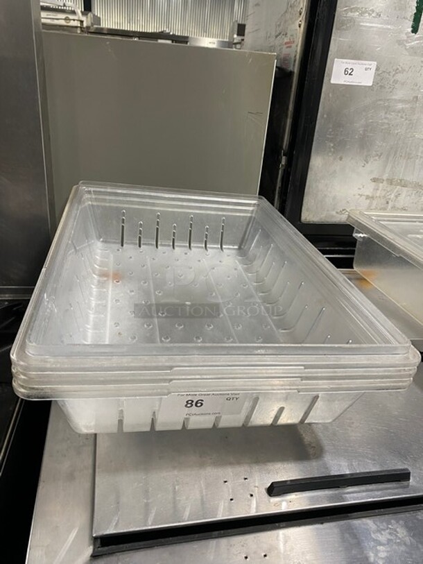 Clear Poly Perforated Full Size Food Pan! 3x Your Bid!