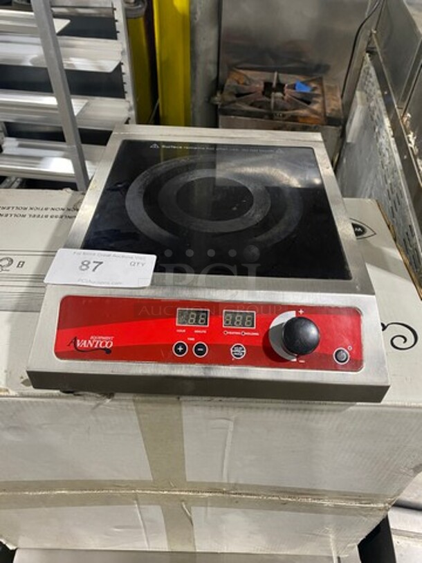 Avantco Commercial Countertop Electric Powered Single Burner Induction Range! All Stainless Steel Body! 