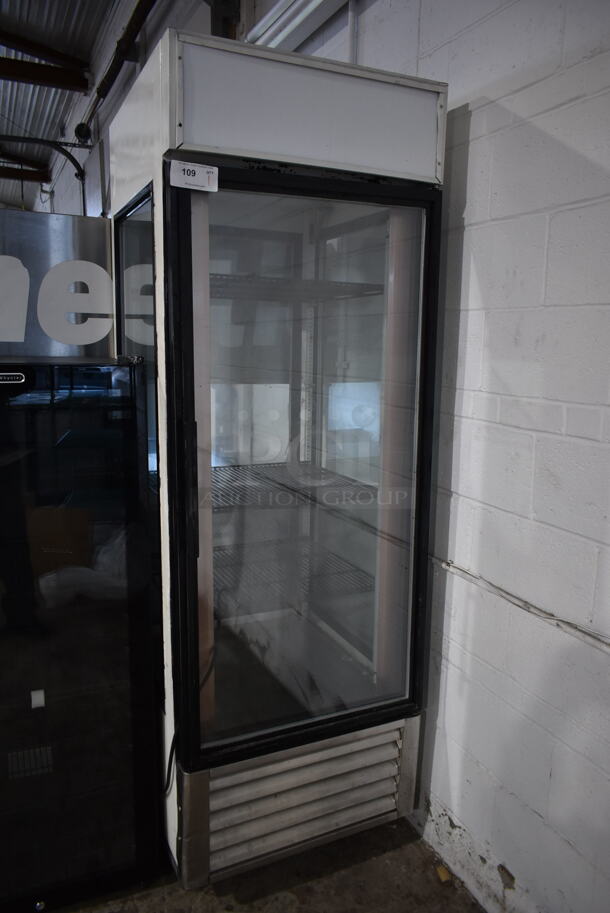 True CG4SM-23 Metal Commercial Single Door Reach In Cooler Merchandiser. 115 Volts, 1 Phase. Tested and Working!