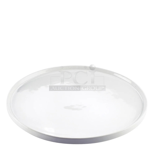 2 BRAND NEW! Cal-Mil PP1167 White Porcelain 12-3/4" Round Gourmet Display Platter. 2 Times Your Bid!