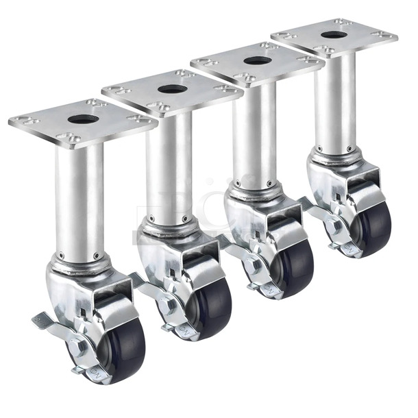 3 Boxes of 4 BRAND NEW! Krowne 28-117S 9" High Adjustable Casters for Fryers. 3 Times Your Bid!