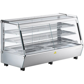 BRAND NEW SCRATCH AND DENT! ServIt 423HDM48SA 48" Self / Full Service 3 Shelf Countertop Heated Display Case with Sliding Doors. 120 Volts, 1 Phase. Tested and Working!