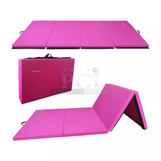 BRAND NEW SCRATCH AND DENT! BalanceFrom BFGR-01PK Fitness 120 x 48" All Purpose Folding Gymnastics Exercise Mat, Pink. May Be Missing Pieces. 