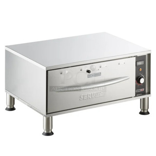 BRAND NEW SCRATCH AND DENT! 2024 ServIt 423WDSFS1 Stainless Steel Commercial Single Freestanding Drawer Warmer. 120 Volts, 1 Phase. 