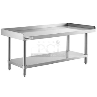 BRAND NEW SCRATCH AND DENT! Regency 600ESS2460S Spec Line 24" x 60" 14-Gauge Stainless Steel Equipment Stand With Stainless Steel Undershelf. May Be Missing Pieces. 