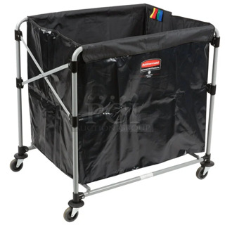 3 BRAND NEW SCRATCH AND DENT! Rubbermaid 6901881750 Laundry Cart - 8 Bushel Collapsible X-Cart. 3 Times Your Bid! 