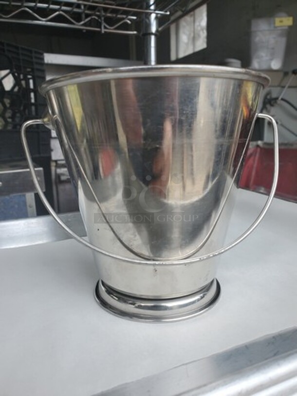 Vollrath Mini Stainless Steel Serving Bucket with Handle and Pedestal Base