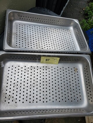 Lot of 2 Perforated Food Pans