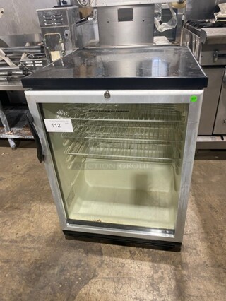 Felix Storch Commercial Countertop Single Door Cooler Merchandiser! With Poly Coated Racks! Model SCR600BL Serial 200110000093! 120V!