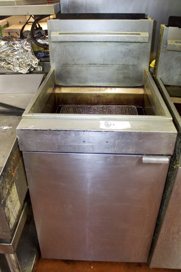 AWESOME! 65-70 lb. Natural Gas Floor Fryer 21x28x46
