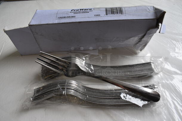 24 BRAND NEW IN BOX! ProWare 15955 Stainless Steel Dinner Forks. 7". 24 Times Your Bid!