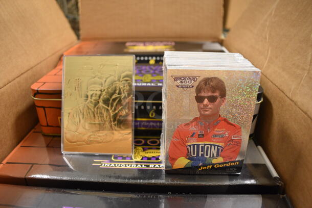 ALL ONE MONEY! Lot of Various Brickyard 400 Indianapolis Motor Speedway Inaugural Race Memorabilia Including Jeff Gordon and Dale Earnhardt Cards