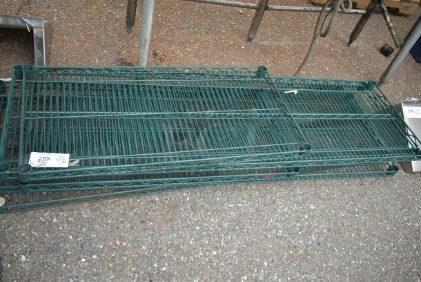 ALL ONE MONEY! Lot of 6 Metro Green Finish Wire Shelves. 