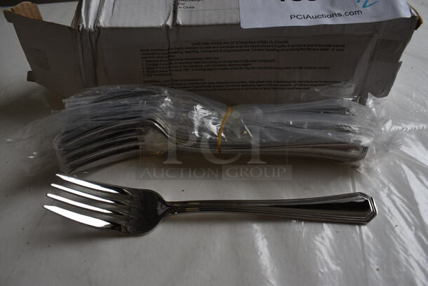 12 BRAND NEW IN BOX! Winco 0035-06 Stainless Steel Victoria Salad Forks. 7". 12 Times Your Bid!