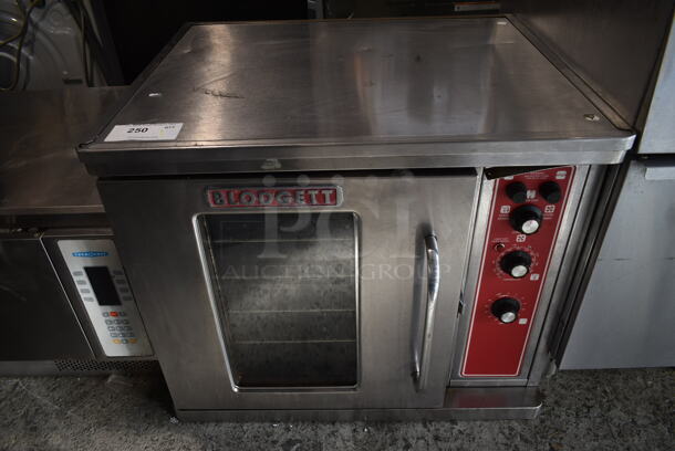 Blodgett CTB-1 Stainless Steel Commercial Electric Powered Half Size Convection Oven w/ View Through Door, Metal Ovens Racks and Thermostatic Controls. 208 Volts, 1 Phase.