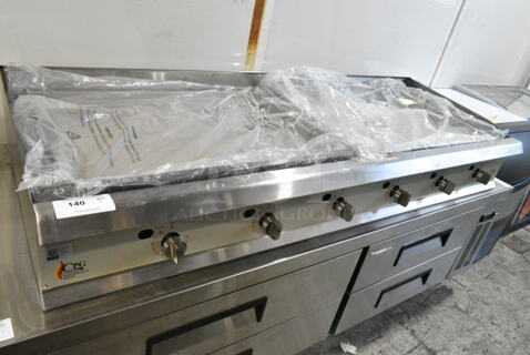 BRAND NEW SCRATCH AND DENT! 2023 Cooking Performance Group CPG 351GTCPG72NL Stainless Steel Commercial Countertop Natural Gas Powered Flat Top Griddle. 180,000 BTU. 