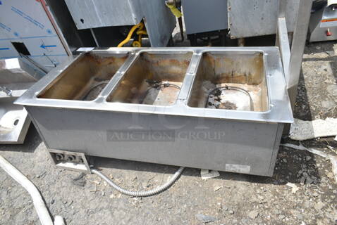 Duke AD13E M Stainless Steel Commercial 3 Bay Steam Table Drop In. 208 Volts, 1 Phase. 