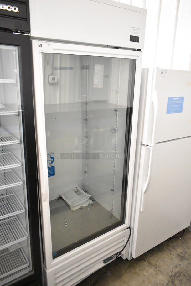 2021 True TSCI-600R-G-PH Metal Commercial Single Door Reach In Cooler Merchandiser w/ Poly Coated Racks. 115 Volts, 1 Phase. - Item #1146066