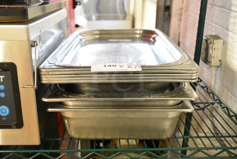 7 Stainless Steel Full Size Drop In Bins. 7 Times Your Bid! 