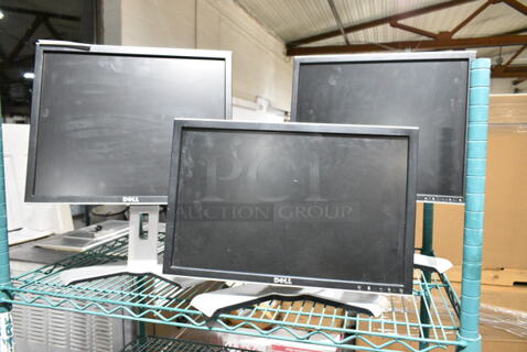 3 Dell Computer Monitors Including Model 1908WFPf, 1907FPt, 1908FPt. 3 Times Your Bid! 