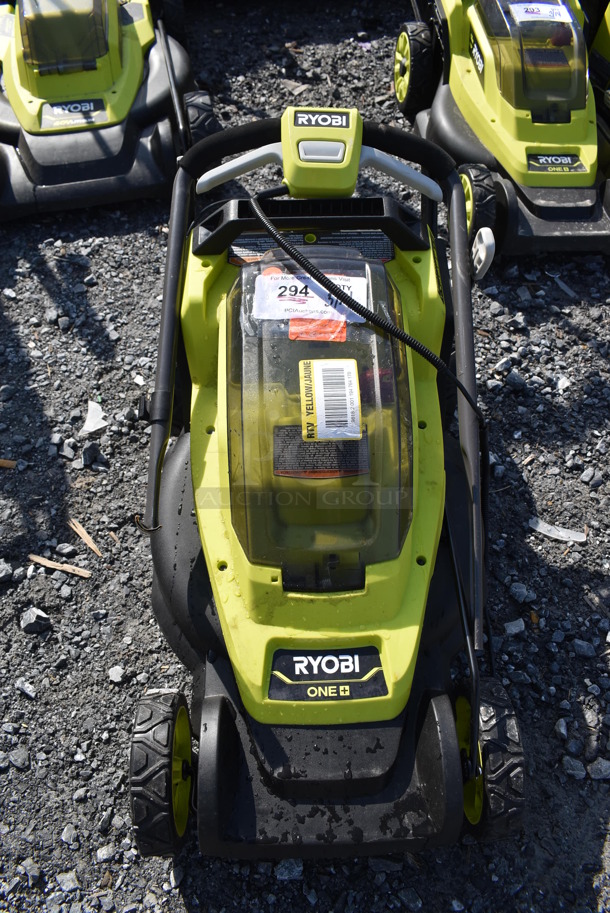 Ryobi P1108VNM Brushless Metal Electric Powered Lawnmower. Does Not Come w/ Battery. 14x41x26