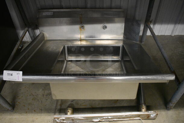 Stainless Steel Single Bay Left Side Dirty Side Dishwasher Table. Comes w/ Legs. 36x32x20
