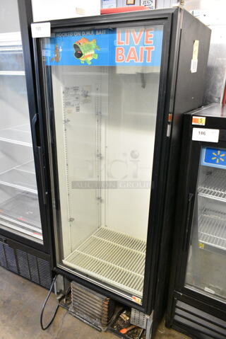 True GDM-12 Metal Commercial Single Door Reach In Cooler Merchandiser w/ Poly Coated Racks. 115 Volts, 1 Phase. 