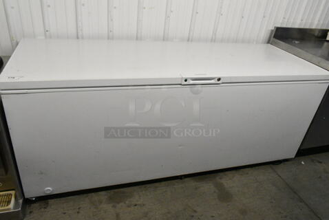 Frigidaire FFFC25M4TW Metal Chest Freezer w/ Hinge Lid on Commercial Casters. 115 Volts, 1 Phase. 