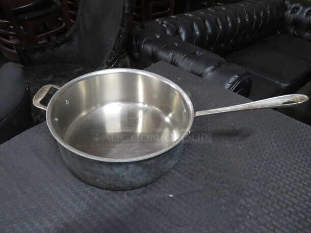 One Stainless Steel Sauce Pan. 11X4.5