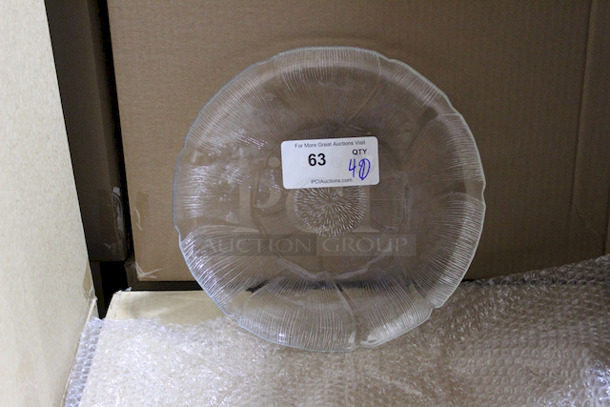 BEAUTIFUL!! Lot of 40 10" to 13" Glass Serving Platters! 40x Your Bid