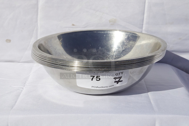LIGHTLY USED Stainless Steel Mixing Bowls. 11-1/2"x3-1/4". 7x Your Bid. 