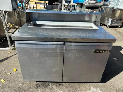 CONTINENTAL REFRIGERATED PREP TABLE USED SALAD COOLER
