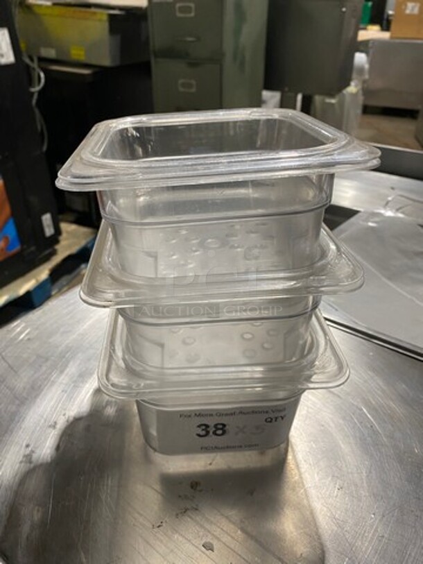 ALL ONE MONEY! Cambro Clear Poly 1/6x4" Food Containers!