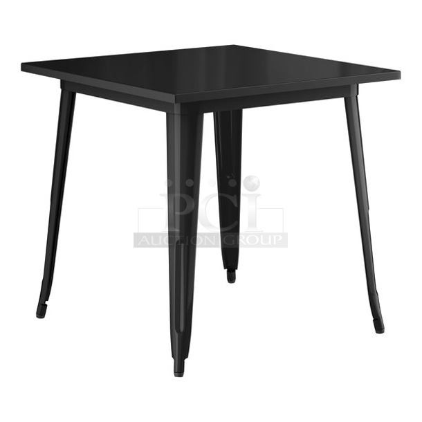 BRAND NEW SCRATCH AND DENT! Lancaster Table & Seating 164DA3232BLK Alloy Series 32" x 32" Black Standard Height Outdoor Table