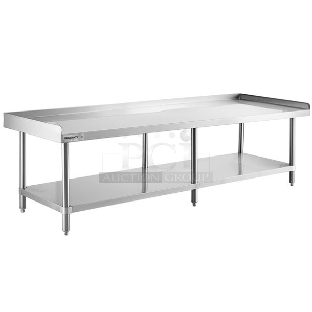 BRAND NEW SCRATCH AND DENT! Regency 600ESS3084S Spec Line 30" x 84" 14-Gauge Stainless Steel Equipment Stand With Stainless Steel Undershelf