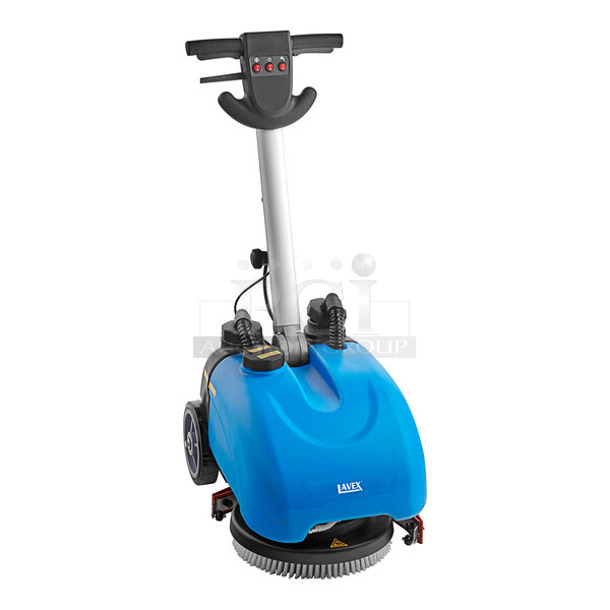 BRAND NEW SCRATCH AND DENT! Lavex 274AFS3ELC 13" Corded Walk Behind Disc Floor Scrubber with Scrub Brush - 3 Gallon. Tested and Working!