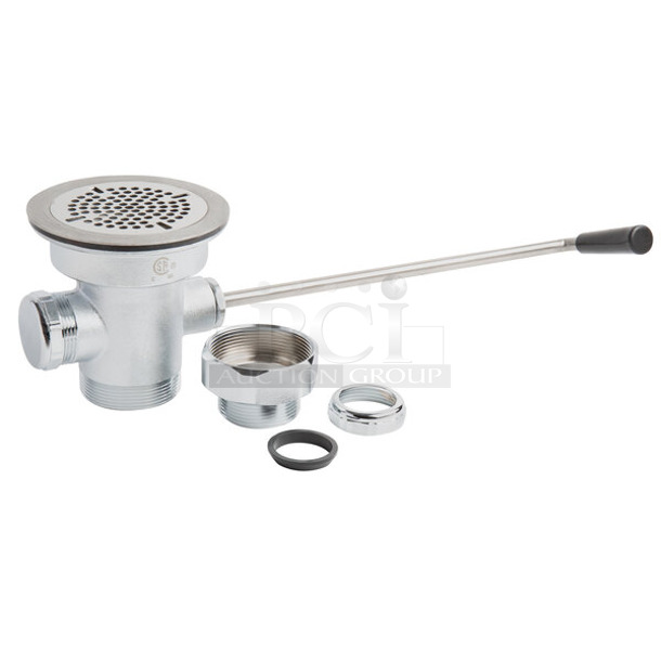 BRAND NEW SCRATCH AND DENT! T&S B-3950 Rotary Waste Valve with Twist Handle - 3 1/2" Sink Opening