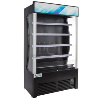 BRAND NEW SCRATCH AND DENT! Avantco 189BVAC46HC Metal Commercial 46" Black Refrigerated Air Curtain Merchandiser. 