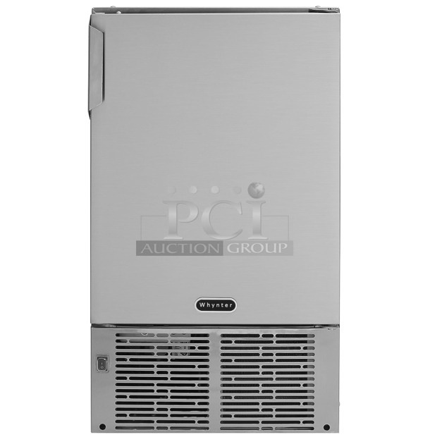 BRAND NEW SCRATCH AND DENT! Whynter MIM-14231SS Stainless Steel 14” Undercounter Automatic Marine Ice Maker 23lb Daily Output. 115 Volts, 1 Phase. Tested and Working!