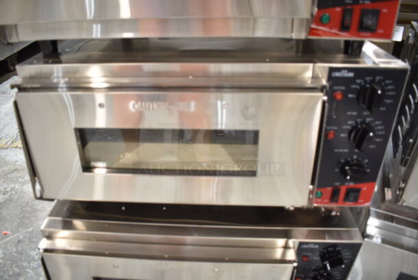 BRAND NEW SCRATCH AND DENT! 2023 Crosson CPO-160 Stainless Steel Commercial Countertop Electric Powered Pizza Oven w/ Cooking Stone. 120 Volts, 1 Phase. Tested and Working!