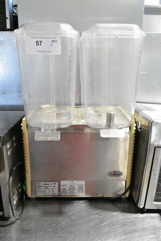 Crathco D25-4 Stainless Steel Commercial Countertop 2 Hopper Refrigerated Beverage Machine. 115 Volts, 1 Phase. 